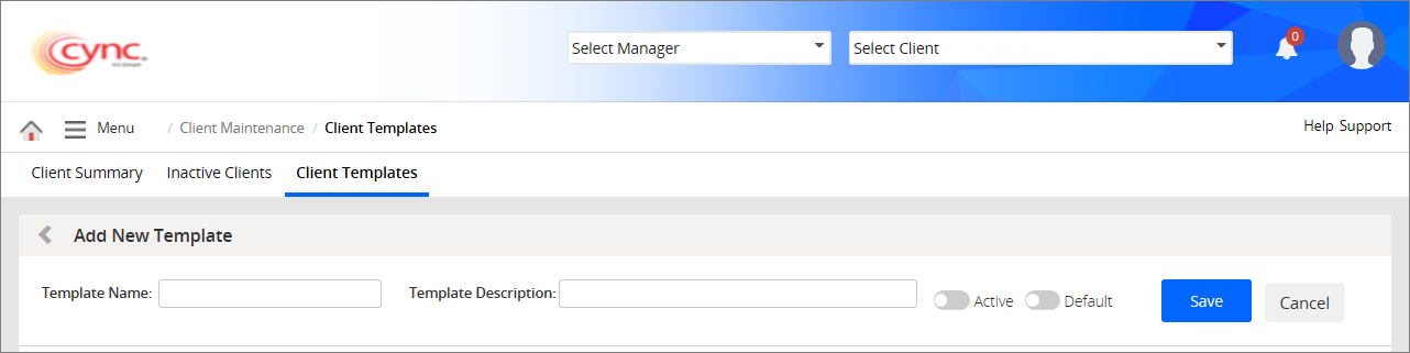 Client templates