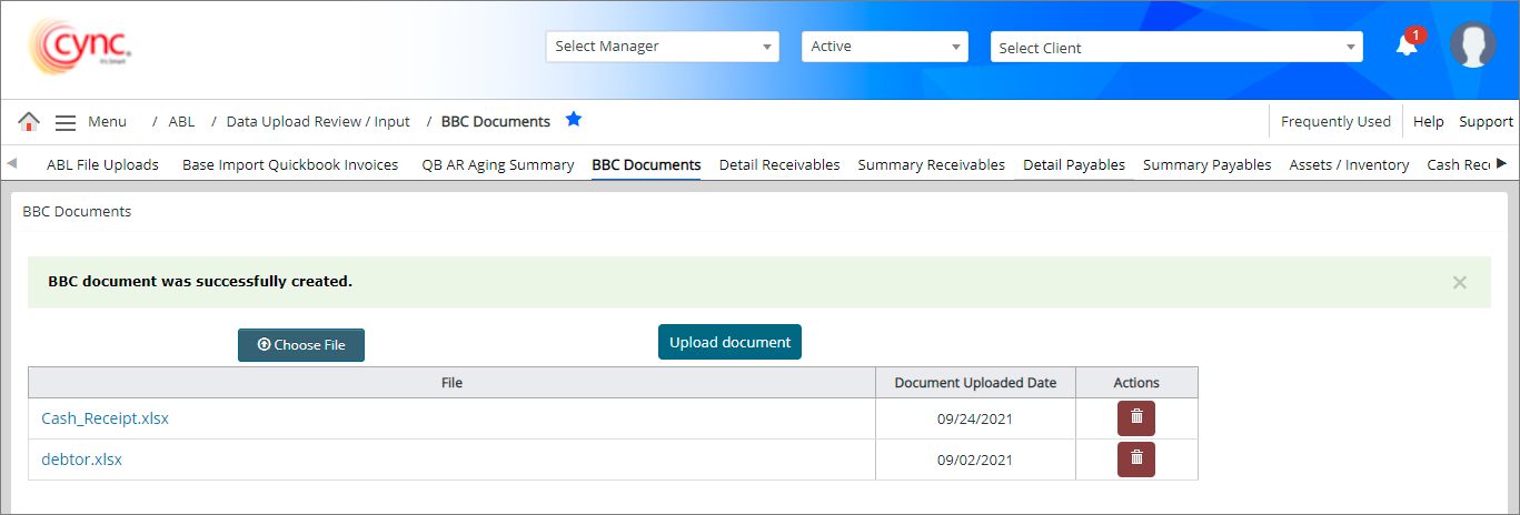 Success - BBC document created