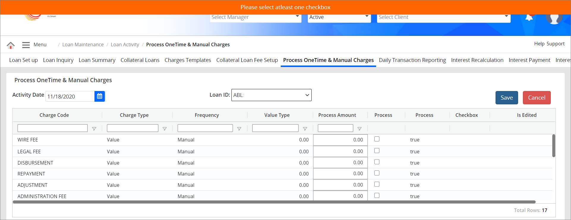 Validation - Select at-least one checkbox