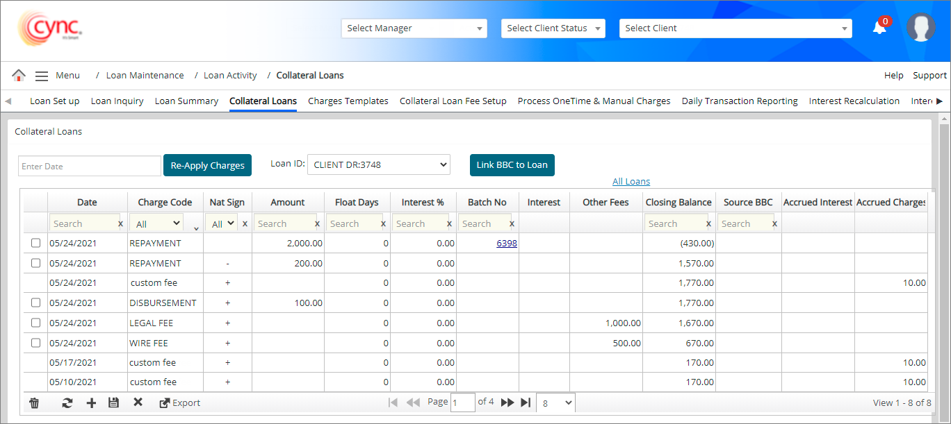 Collateral Loans page