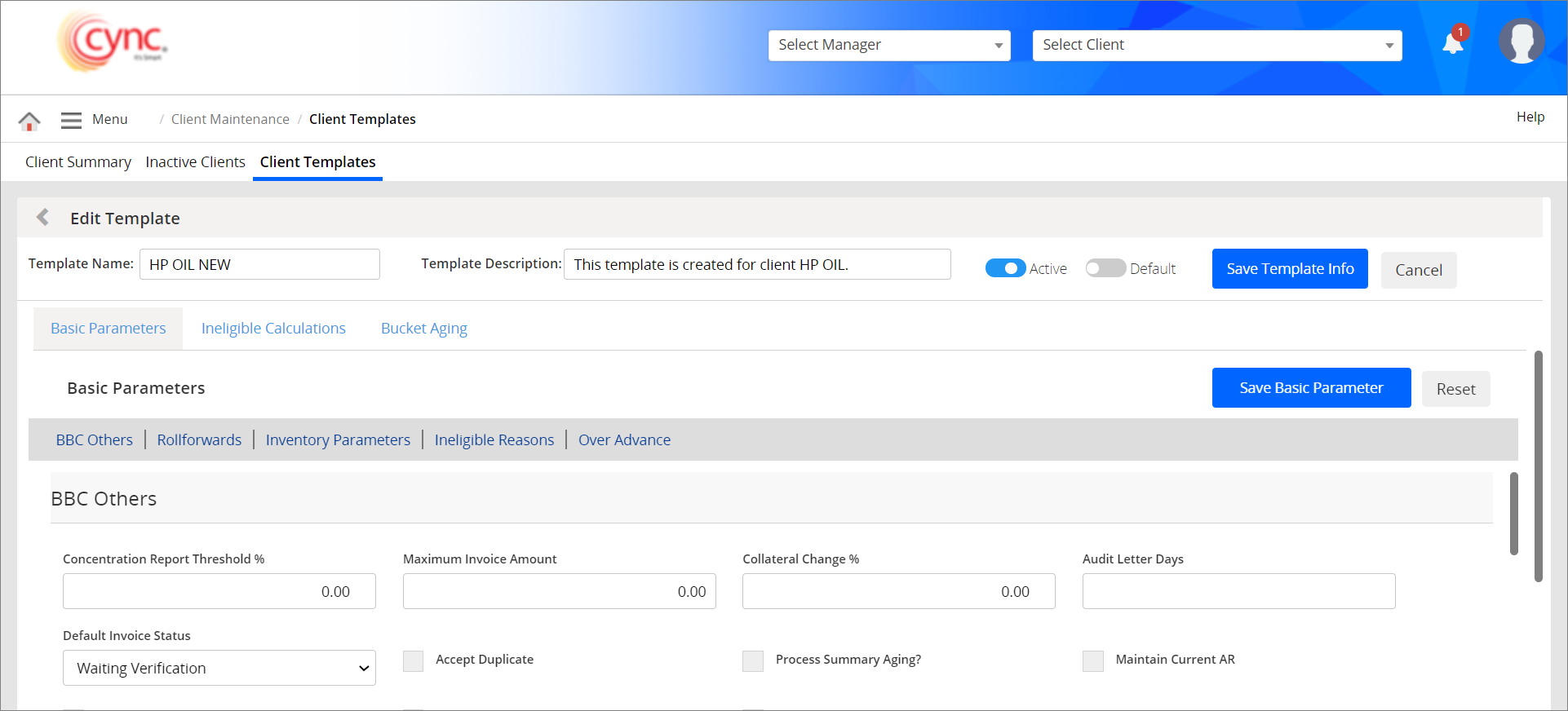 Client templates