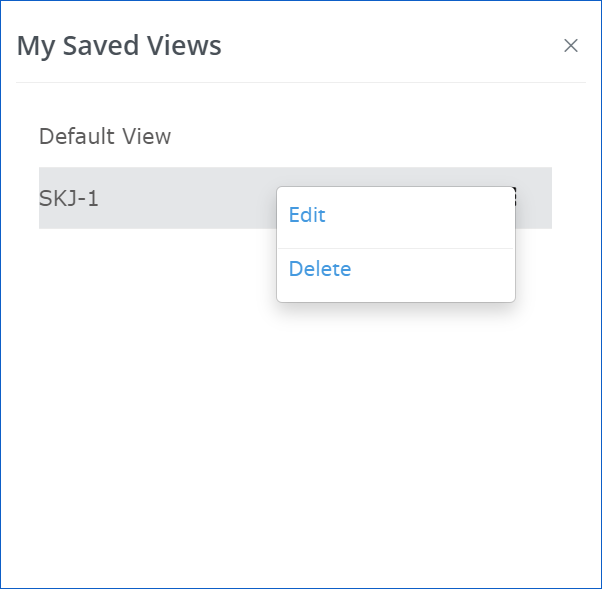 My saved views
