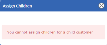 Validation - Cant assign a child to a child