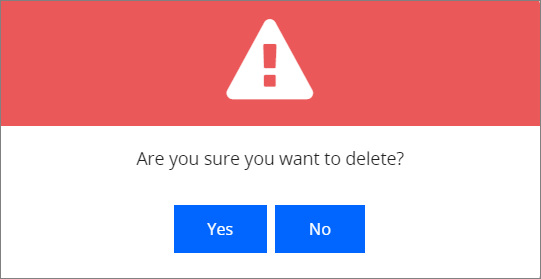 Prompt - Are you sure you want to delete?