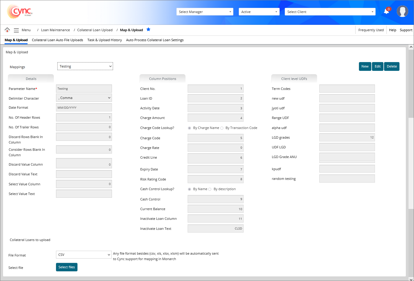 Map & Upload page