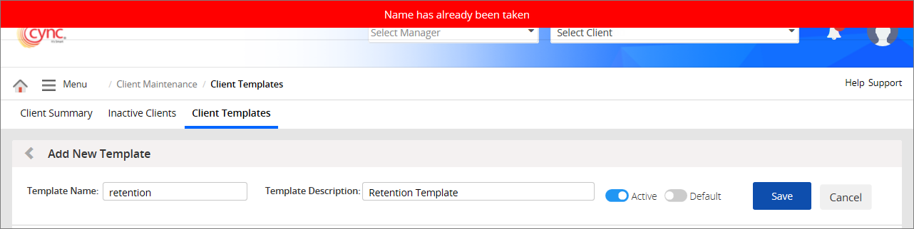 Validation - name has already been taken