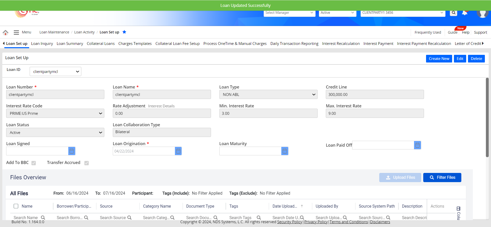Loan updated successfully