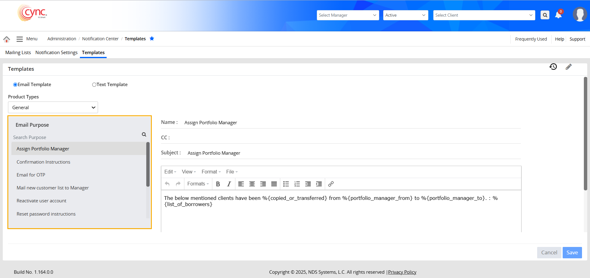 Email Purpose