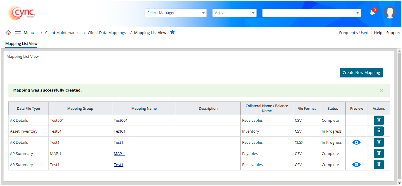 Success - Mapping completed